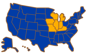 Out-of-state tuition map